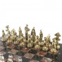 Шахматы подарочные "Дон Кихот" доска 36х36 см камень креноид змеевик фигуры металлические