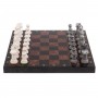 Шахматы "Стаунтон" из мрамолита 40х40 см лемезит / змеевик 126453