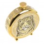 Подарочная фляжка с гравюрой "Тигр" в деревянной коробке Златоуст