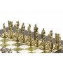 Шахматы "Троянская война" 28х28 см змеевик мрамор 120756
