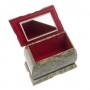Шкатулка с накладкой "Ромб" змеевик 13х9,5х6,5 см / шкатулка для ювелирных украшений / для хранения бижутерии / шкатулка из камня