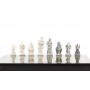 Шахматы из камня змеевик "Средневековье" доска 40х40 см 119962