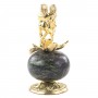 Статуэтка "Орхидея" бронза змеевик 120981