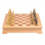Шахматный ларец "Римские" фигуры из бронзы, доска бук 39х39 см / Шахматы подарочные / Шахматный набор / Настольная игра