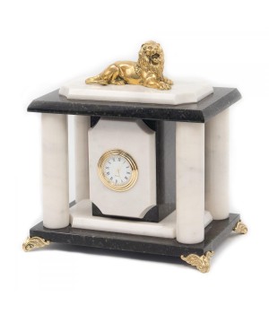 Часы "Лев" мрамор бронза 117227