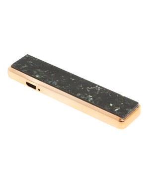 Электронная зажигалка с накладкой из камня мусковит зарядка от USB