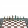Шахматы "Подвиги Геракла" фигуры бронза / патина 28х28 см из мрамора и лемезита 128197
