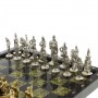 Настольные шахматы "Русские витязи" доска 36х36 см камень змеевик 116800