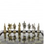 Настольные шахматы "Русские витязи" доска 36х36 см камень змеевик 116800