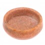 Пепельница круглая из розового мрамора 10х10х3 см / пепельница для дома настольная / сувенир из камня / подарок мужчине