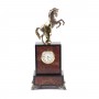 Декоративные часы "Конь с попоной" камень яшма бронза 113066