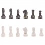 Шахматы "Вензеля" доска 42х42 см из мрамора и змеевика 126342