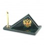 Визитница настольная с гербом России из змеевика 113465