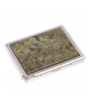 Портсигар 10 сигарет с зажигалкой камень офит 126190