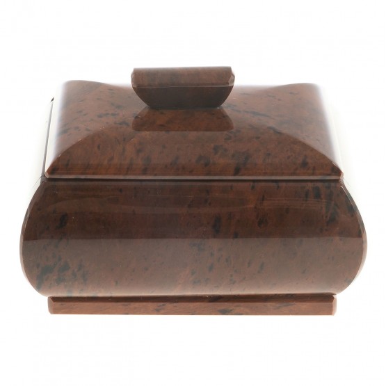 Шкатулка из коричневого обсидиана 9,5х6,5х6,5 см 122962
