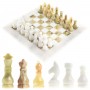 Шахматы настольные "Битва" доска 25х25 см камень оникс мрамор