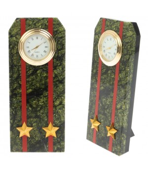 Часы подарочные "Погон подполковник ВС" серпентинит 128835