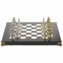Шахматы декоративные "Римские легионеры" доска 32х32 см из натурального мрамора