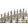 Шахматы декоративные "Римские легионеры" доска 32х32 см из натурального мрамора