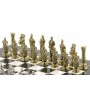 Шахматы декоративные "Римские легионеры" доска 32х32 см из натурального мрамора