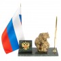Флагшток с ручкой "Медведь на камне" из змеевика 129632