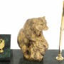 Флагшток с ручкой "Медведь на камне" из змеевика 129632