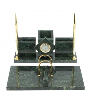 Письменный прибор "Менеджер" камень змеевик 128255