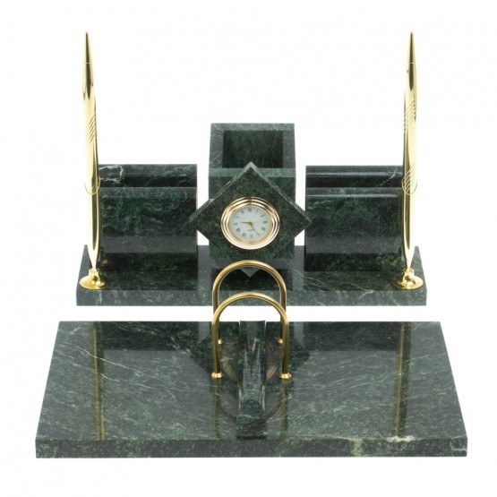 Письменный прибор "Менеджер" камень змеевик 128255