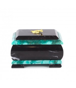 Шкатулка для украшений камень змеевик 12х10х8 см 112118 Шкатулка для украшений камень змеевик 12х10х8 см 112118