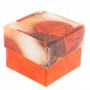 Шкатулка из зелено-коричневого оникса 6х6х4,5 см (2,5) 126484