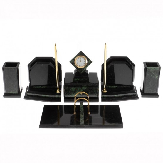 Письменный прибор "Куб" из змеевика 129879