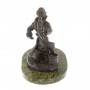 Бронзовая статуэтка "Емеля" на подставке из змеевика 129883
