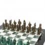 Шахматы "Александр Македонский" фигуры бронза / патина мрамор змеевик 36х36 см 128370