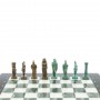 Шахматы "Александр Македонский" фигуры бронза / патина мрамор змеевик 36х36 см 128370
