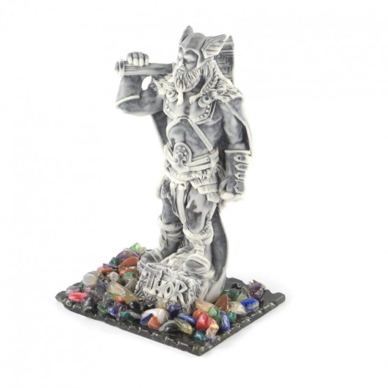 Сувенир "Тор" из мрамолита на подставке из змеевика 121196