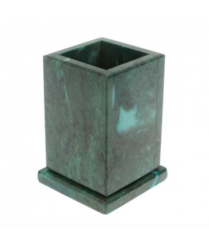 Карандашница из змеевика 8х8х11,5 см 129932