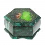 Каменная шкатулка "Хозяйка медной горы" змеевик 14х12,5х7 см 128897