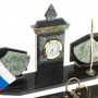 Настольный набор с гербом и флагом России камень офиокальцит 116985