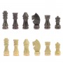 Шахматы "Каменные" доска 45х45 см змеевик, офиокальцит 125993