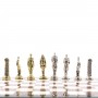 Настольные шахматы "Великая Отечественная война" доска 44х44 см из натурального камня креноид фигуры металлические