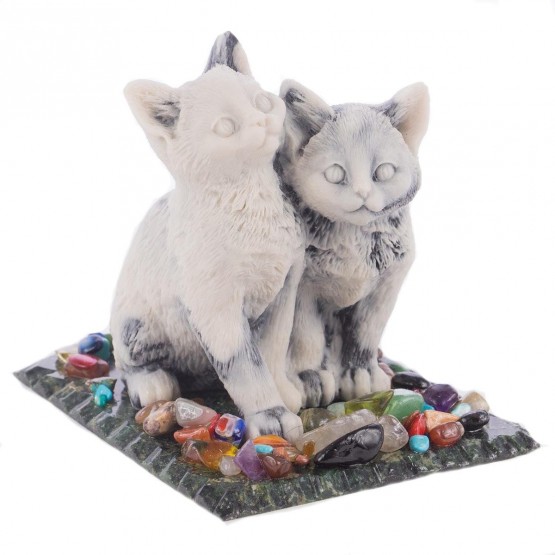 Сувенир "Две кошки" из мрамолита 118975