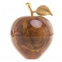 Яблоко сувенирное из камня оникс 10х11,5 см (4) / сувенир из камня / яблоко декоративное / сувенир настольный