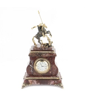 Настольные часы "Георгий Победоносец" камень креноид 113169
