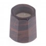 Декоративный подсвечник из натурального камня обсидиан со свечой 6х6х6,5 см