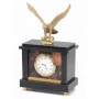 Часы из натуральной яшмы и бронзы "Орел"