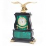 Декоративные часы из малахита "Орел на камне" бронза 116624