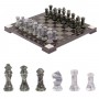 Шахматы с гравировкой "Турнирные" доска 36х36 змеевик серый мрамор 126141