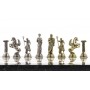 Шахматы "Римские лучники" 28х28 см офиокальцит мрамор