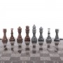 Шахматы с гравировкой "Турнирные" доска 36х36 змеевик, мрамор, лемезит / Шахматы настольные / Набор шахмат / Шахматы сувенирные