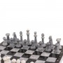 Шахматы "Стаунтон" из мрамолита 40х40 см серый мрамор / змеевик 126454